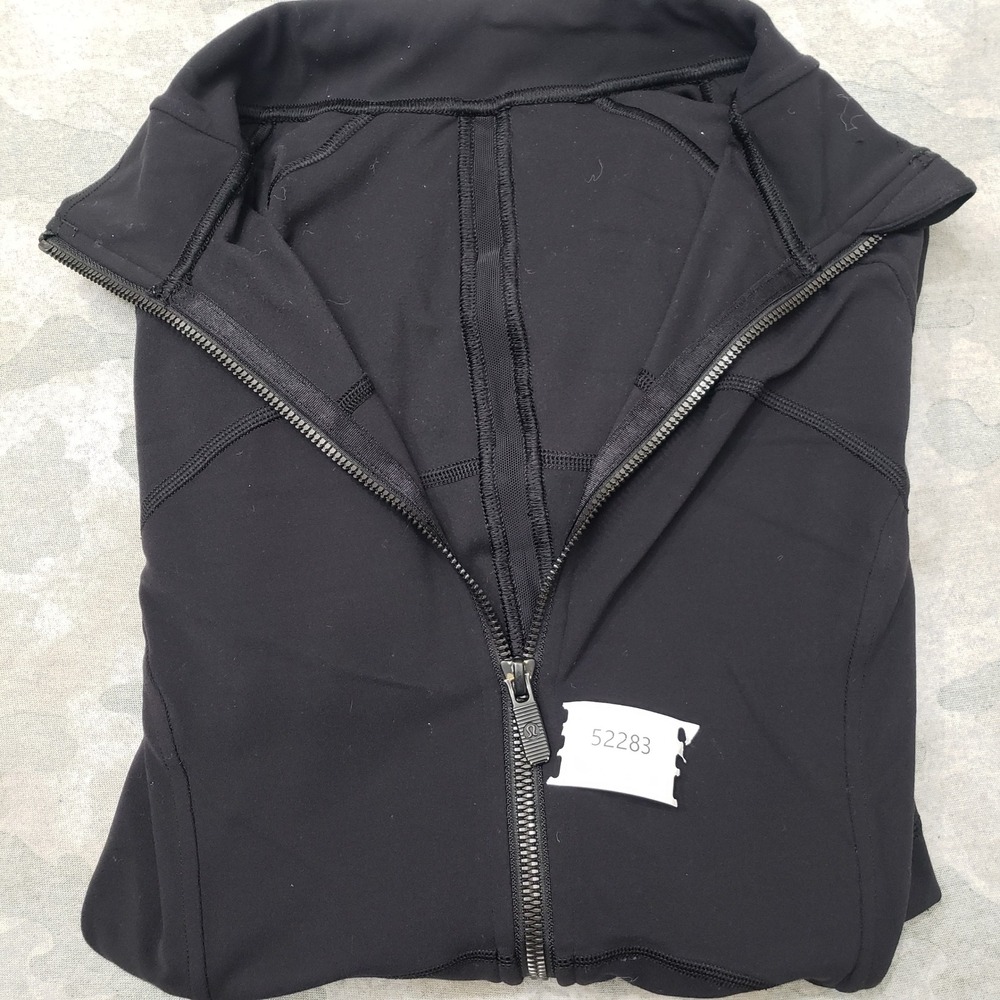 Lululemon Jacket Women 8 Black Contour Full Zip Activewear Gym Yoga Fitness - Picture 8 of 8